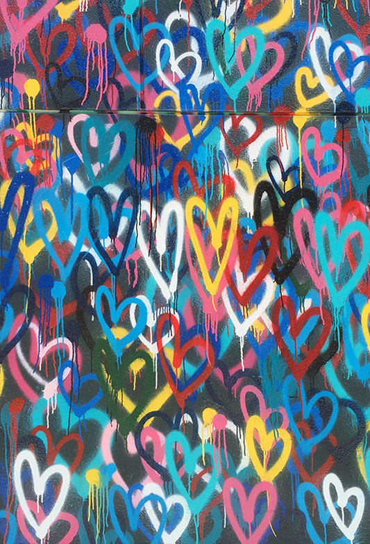 Toile de fond de coeur graffiti de mur pour la photographie SBH0180