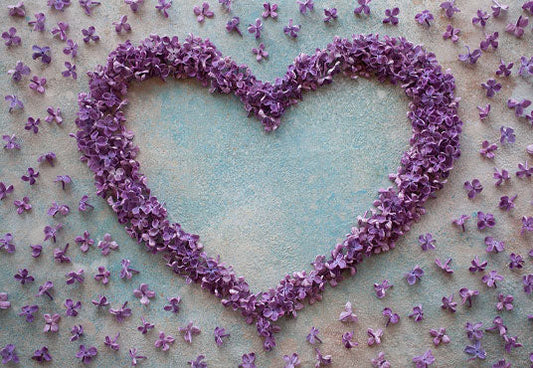 Toile de fond de fête des mères abstrait coeur floral violet pour la photo