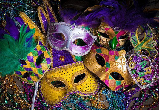 Toile de fond de masques secrets de photographie de fête de mascarade