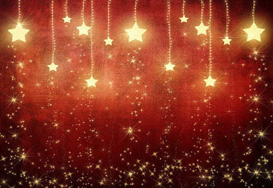Toile de fond décors de photographie d'étoile d'or de Noël de Bourgogne