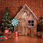 Toile de fond de décoration de cadeau d'arbre de Noël pour la photographie