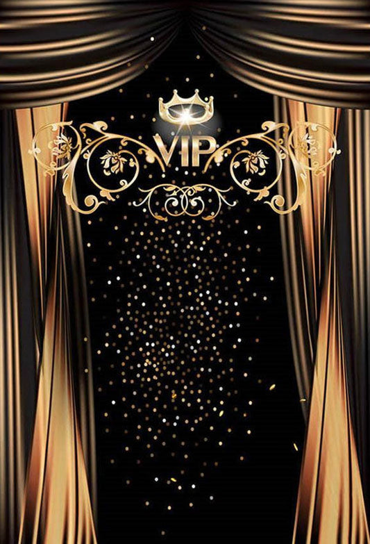 Toile de fond scintillant rideau paillettes dorées VIP Hollywood pour la photographie de fête