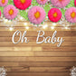 Toile de fond de pivoine fleur romantique bois texture bébé pour la photographie