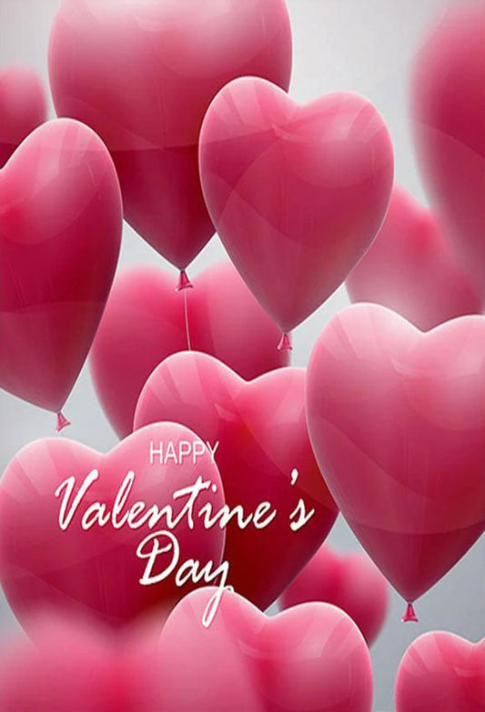 Toile de fond romantique de ballons de coeur d'amour rouge pour la photographie de la Saint-Valentin