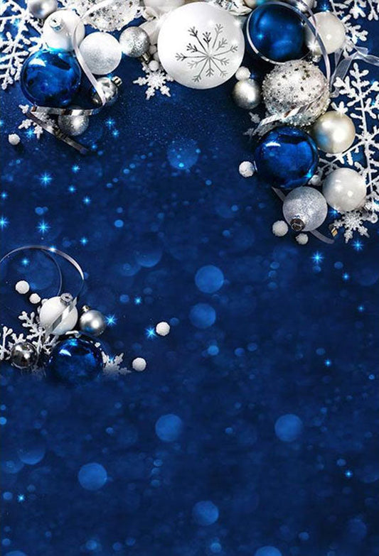 Toile de fond de Noël bokeh brillant bijoux bleu foncé pour la photographie