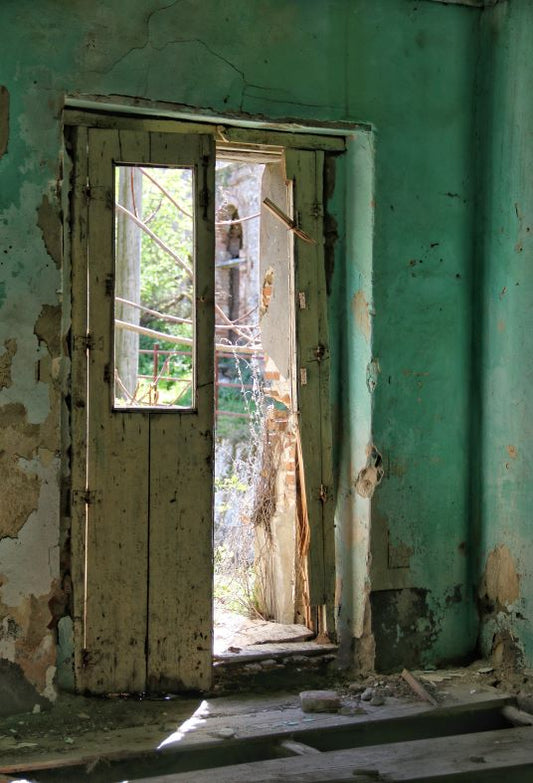Toile de fond d'endroit perdu de bâtiment abandonné de texture photographique SBH0159
