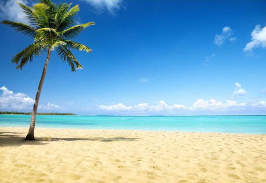 Toile de fond de plage de sable doré mer bleue pour la photographie de vacances d'été