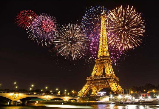 Toile de fond de photo de ville de Paris fond de photographie de vue de nuit de Tour Eiffel