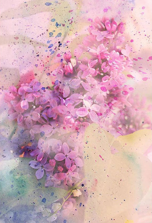 Toile de fond de photographie de bokeh de fleurs de printemps aquarelle