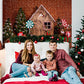 Toile de fond de décoration de cadeau d'arbre de Noël pour la photographie