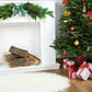 Toile de fond de Noël cheminée blanche pour la photo