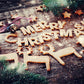 Toile de fond décors en bois de wapiti joyeux Noël