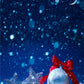 Toile de fond de flocon cloche d'argent de neige de photographie de Noël
