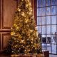 Toile de fond décors de photo de sapin de Noël lumineux de luxe