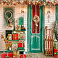 Toile de fond décor de boutique de cadeaux de Noël décors de plancher en bois pour la photographie