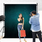 Toile de fond de mer bleu foncé fond de portrait numérique de studio de photographie de haute qualité K23979