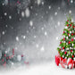 Toile de fond décors de flocon de neige de Noël gris pour les photos