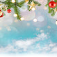 Toile de fond décors de photo de Noël étoile d'or de nuage pour la photographie