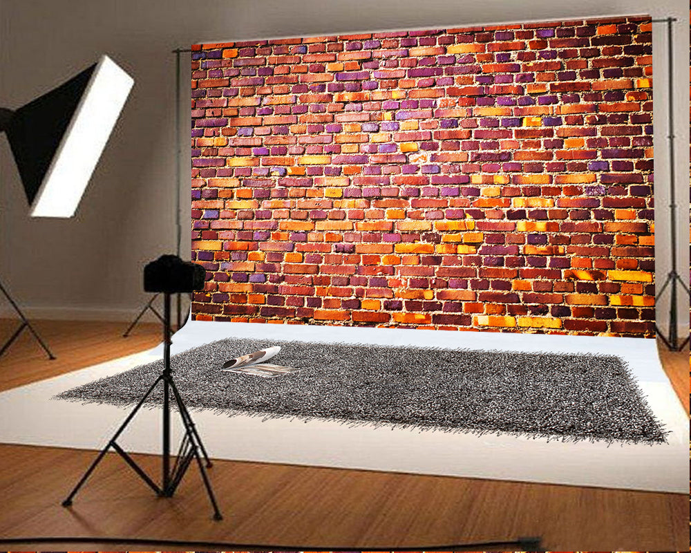 Toile de fond de texture de mur de briques rouges de mur de briques pour le studio KH02480