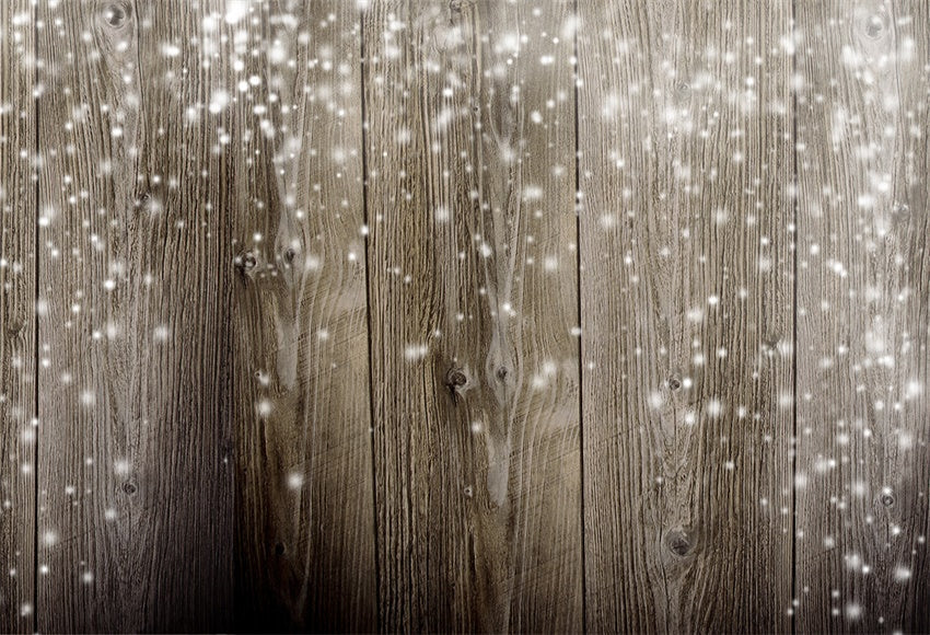 Toile de fond de photographie de mur en bois brun flocon de neige fond de Noël