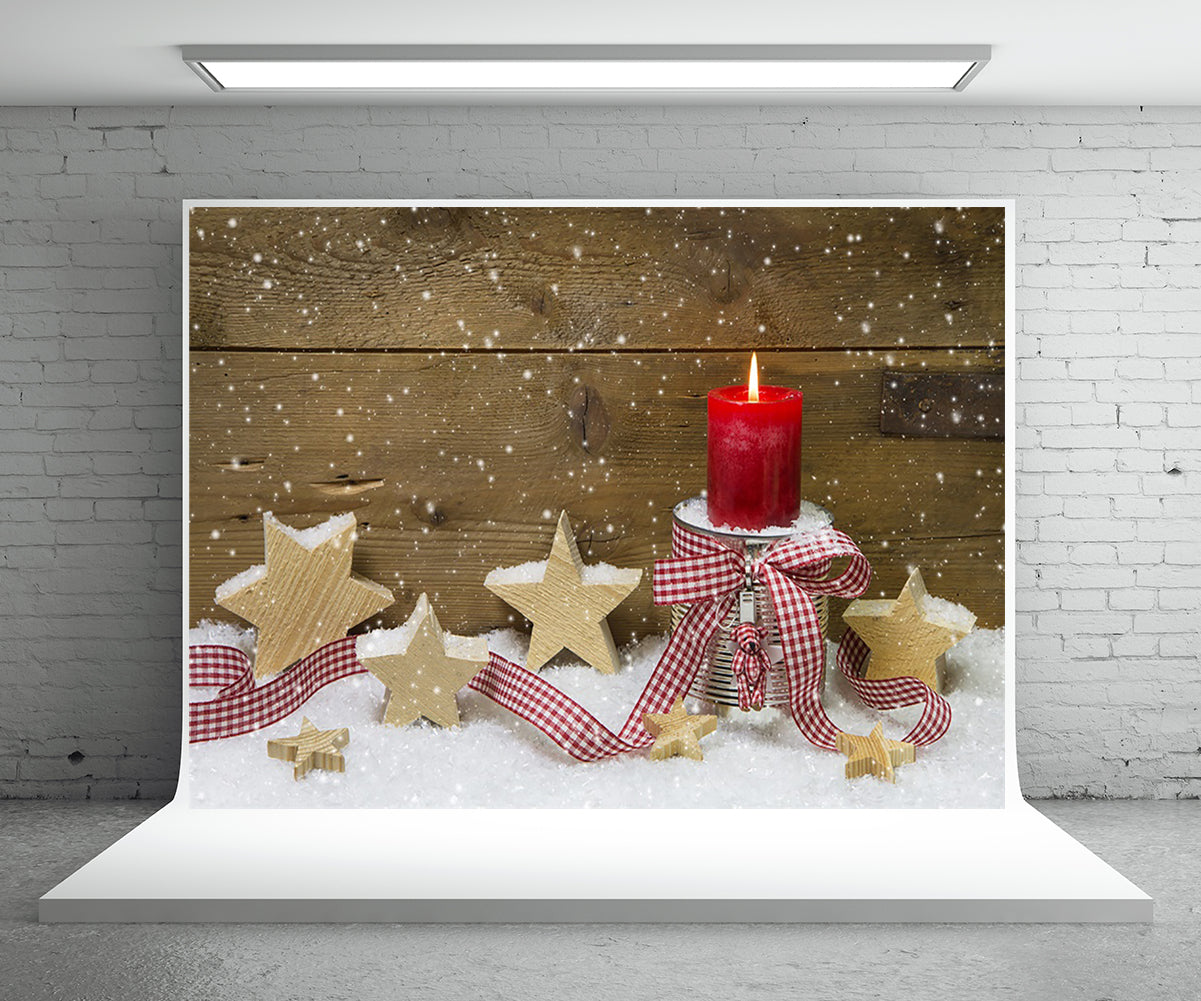 Toile de fond de photographie de flocon de neige de Noël fond de photo de mur en bois
