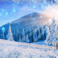 Toile de fond de couverture de neige de la lumière du soleil bleu de photographie de montagne fond d'hiver