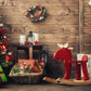 Toile de fond décors de photo de Noël rouge brun
