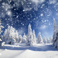 Toile de fond de photographie de forêt de neige blanche d'hiver