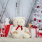 Toile de fond décors de photo de Noël de porte de grange d'ours vintage