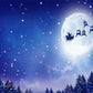 Toile de fond de nuit de Noël ciel Père Noël photographie décors