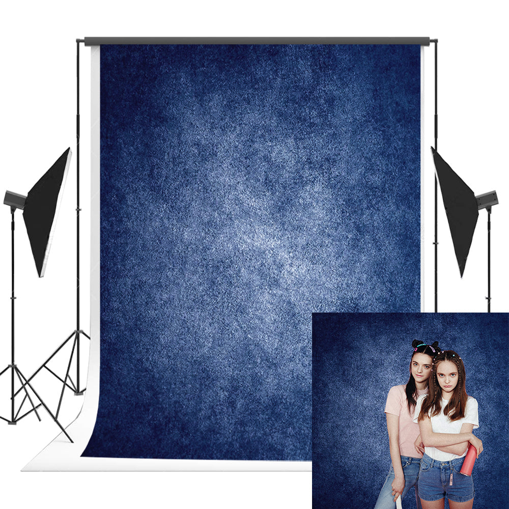 Toile de fond numérique de studio de portrait bleu à contraste élevé abstrait pour la photographie KH14809