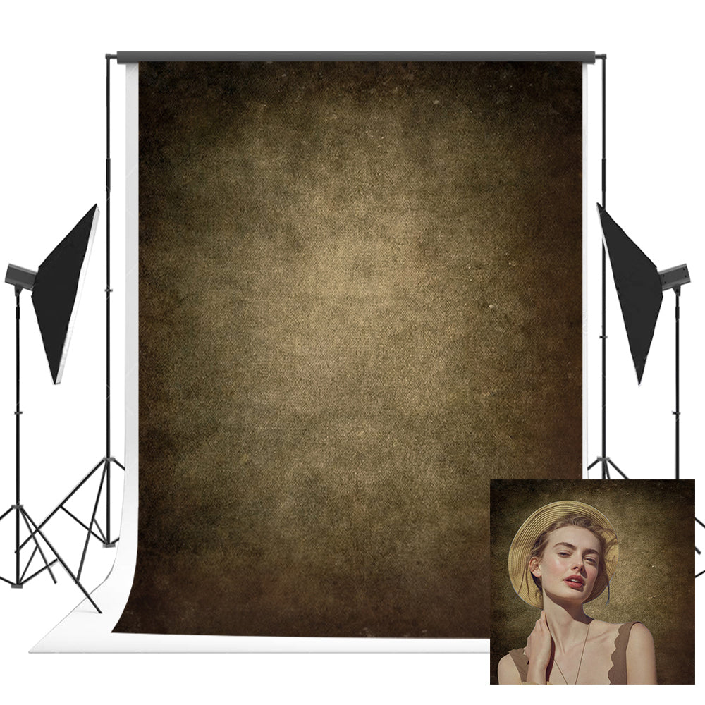 Toile de fond numérique abstraite marron foncé vintage pour la photographie de portrait KH23680