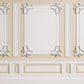 Toile de fond de murs caractéristiques vintage beige et blanc pour la mariage