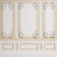 Toile de fond de murs caractéristiques vintage beige et blanc pour la mariage