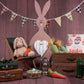 Toile de fond de gros lapin joyeuses Pâques oeufs photographie décors