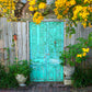 Toile de fond de fleurs de porte en bois de printemps décors de photographie vintage