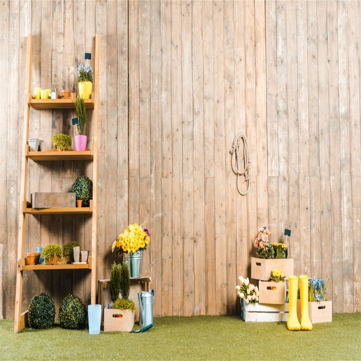 Toile de fond décors muraux en bois de printemps pour la photographie