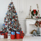 Red Christmas Tree Socks Christmas Photography Backdrop