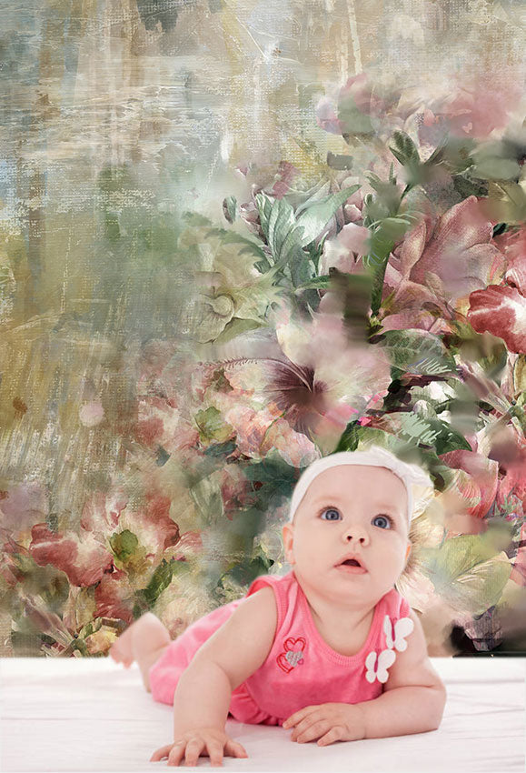Toile de fond abstraite peinture à l'huile printemps multicolore illustration fond pour la photo studio SBH0035