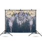 Toile de fond de branches de lilas en fleurs bleu grunge mur fleurs pour la photographie SBH0040