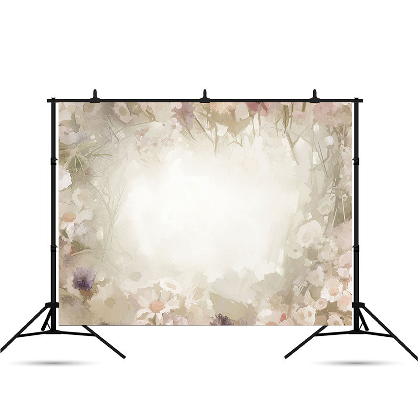 Toile de fond de photographie de fleurs vintage peint fond floral pour la photo studio SBH0054