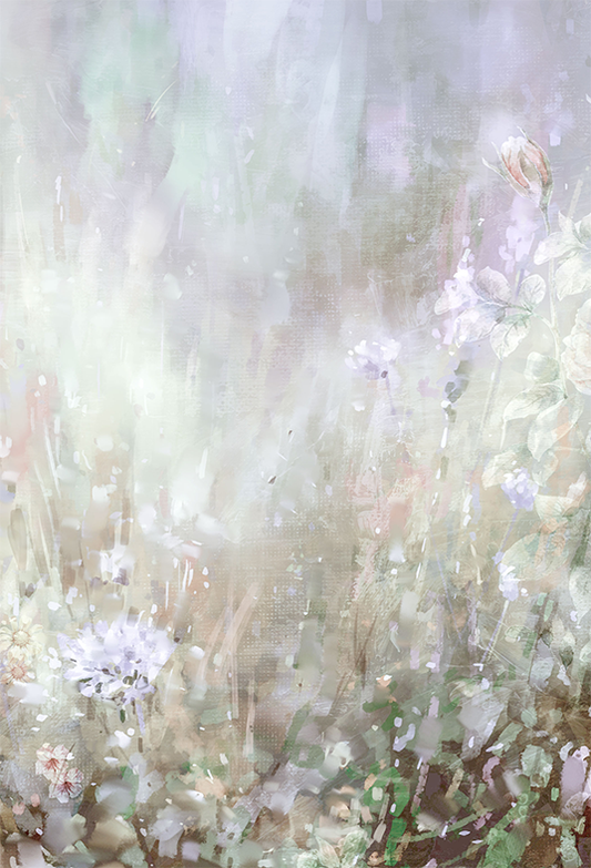 Toile de fond de fleur peinte avec superposition de beaux-arts numérique coloré pour les photographies SBH0064