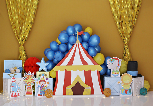 Toile de fond de dessin animé cirque thème enfants pour la photographie SBH0324