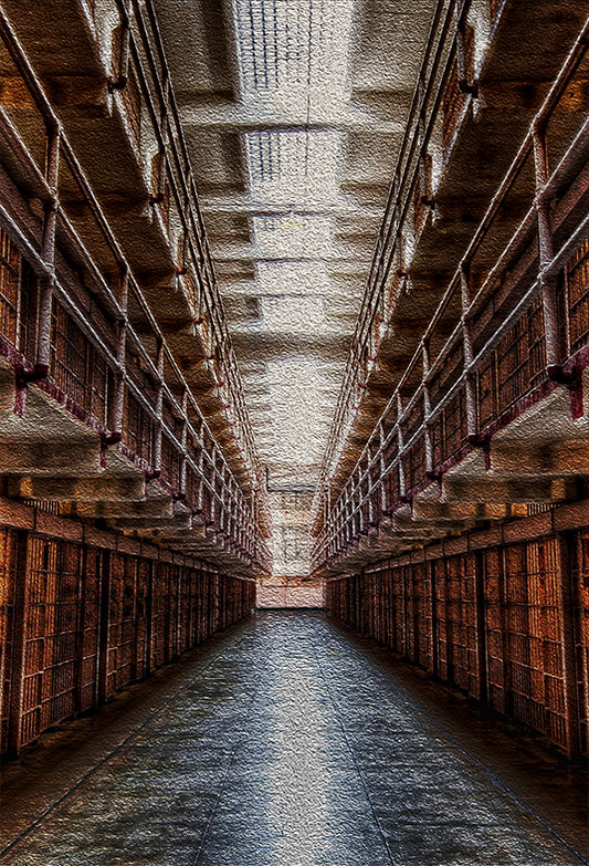 Toile de fond des cellules de la prison d'Alcatraz pour la photographie SBH0350