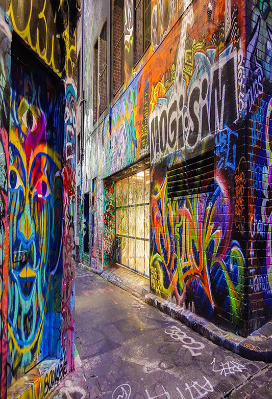 Toile de fond de mur de graffiti de rue de ville colorée de photographie SBH0448