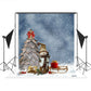 Toile de fond décors d'arbre de Noël de flocon de neige pour les photos