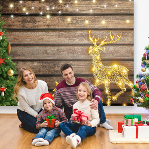 Toile de fond de mur en bois joyeux Noël pour la photographie