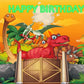 Toile de fond de Jurassic World dinosaur animal joyeux anniversaire pour la fête TKH1841
