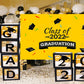 Toile de fond de fête de remise des diplômes jaune photographie de fête de remise des diplômes TKH1854