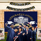 Toile de fond de remise des diplômes pour la photographie bleu foncé félicitations grad classe of 2022 TKH1856